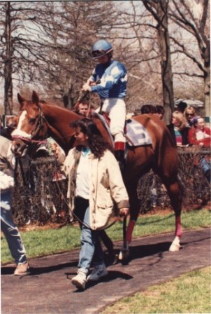 Best Pad first race ever with Pat Day pre-race on Arbitrary Risk at Keeneland 1996